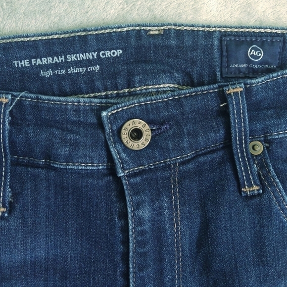 Adriano Goldschmied The Farrah High-Rise Skinny Crop Dark Wash Jean Modern - Picture 5 of 8